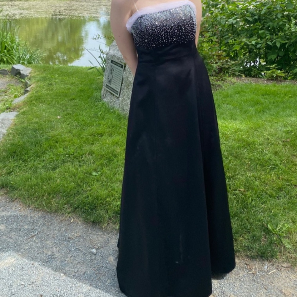 Black beaded Prom dress